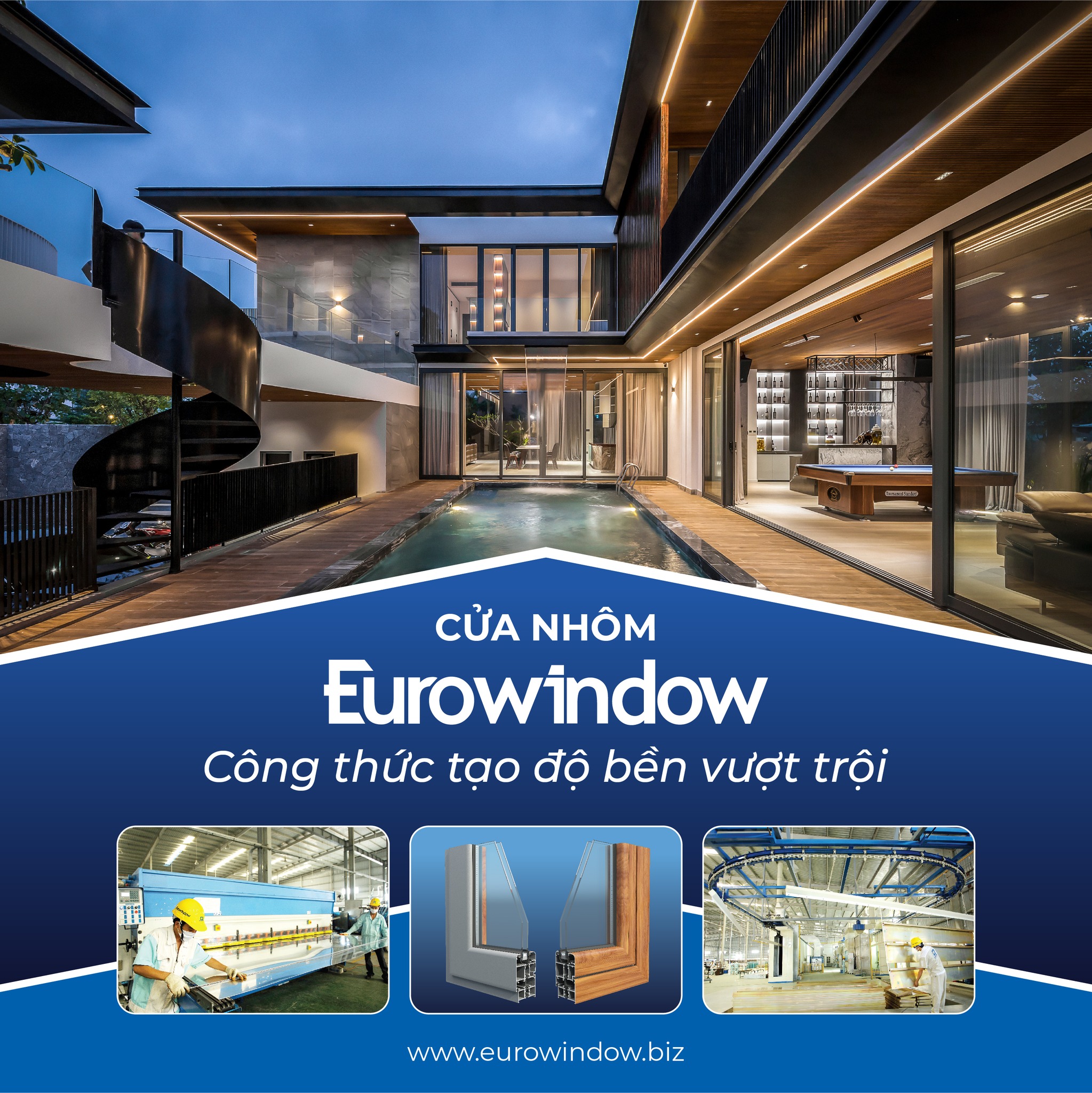 Công thức làm nên độ bền cửa nhôm Eurowindow Công thức làm nên độ bền cửa nhôm Eurowindow