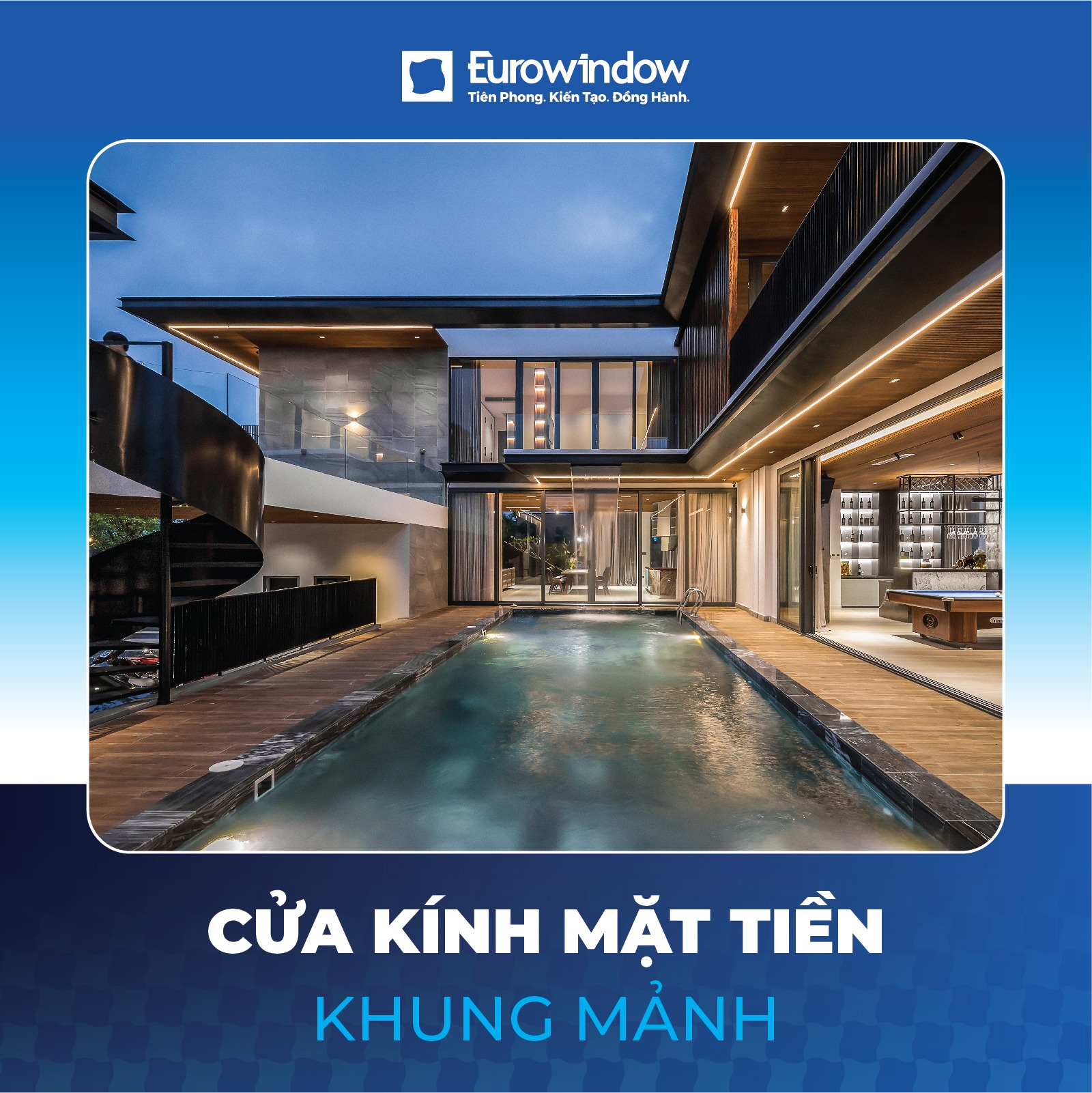 Cửa kính mặt tiền khung mảnh Cửa kính mặt tiền khung mảnh