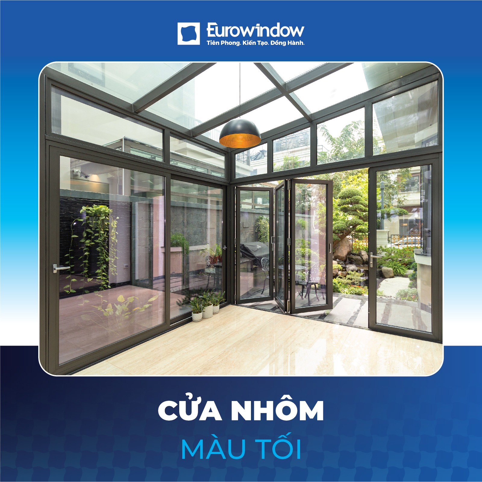 Cửa nhôm màu tối (đen, xám titan) Cửa nhôm màu tối (đen, xám titan)