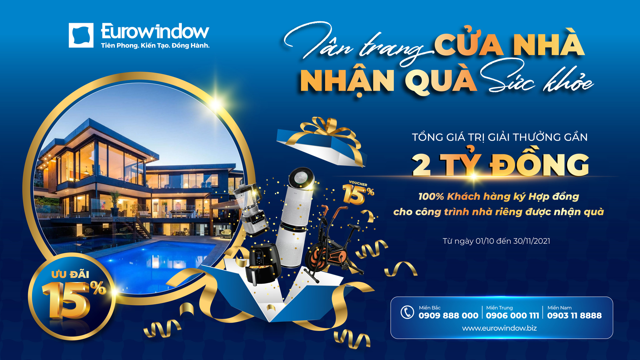 Eurowindow khuyến mãi tháng 10