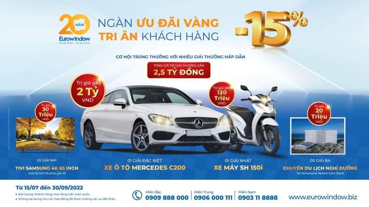 Eurowindow khuyến mãi 15%