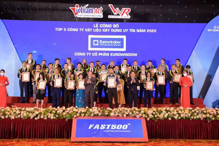 EUROWINDOW DẪN ĐẦU TOP 5 CÔNG TY VẬT LIỆU XÂY DỰNG UY TÍN NĂM 2022
